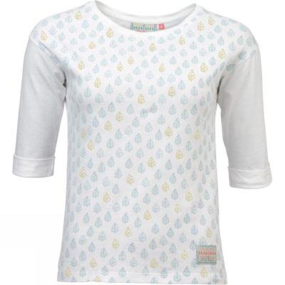 Tee Brakeburn Leaf 3/4 Sleeve Mujer Blancas - Chile KWB140589
